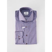 ETERNA - Chemise manches longues bleu en coton - Homme - Taille M - Modz