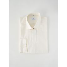 WILVORST - Chemise manches longues beige en coton - Homme - Taille M - Modz