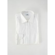 WILVORST - Chemise manches longues blanc en coton - Homme - Taille M - Modz