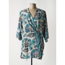 LARA-ETHNICS - Veste kimono bleu en polyester - Femme - Taille TU - Modz