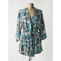 LARA-ETHNICS - Veste kimono bleu en polyester - Femme - Taille TU - Modz