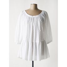 B.YU - Tunique manches longues blanc en coton - Femme - Taille 42 - Modz