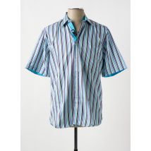YVES ENZO - Chemise manches courtes bleu en coton - Homme - Taille L - Modz