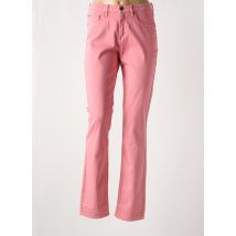 KANOPE - Pantalon droit rose en coton - Femme - Taille 40 - Modz