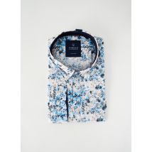 CAMBRIDGE - Chemise manches longues bleu en coton - Homme - Taille 3XL - Modz
