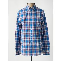 CAMBRIDGE - Chemise manches longues bleu en coton - Homme - Taille M - Modz