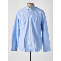 SELECTED - Chemise manches longues bleu en coton - Homme - Taille L - Modz