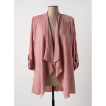 MULTIPLES - Gilet manches longues rose en polyester - Femme - Taille 40 - Modz