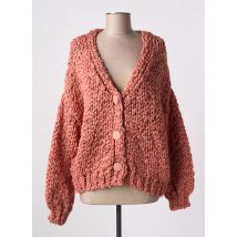 MEISÏE - Gilet manches longues rose fonce en polyester - Femme - Taille 38 - Modz