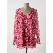 MULTIPLES - Tunique manches longues rouge en polyester - Femme - Taille 40 - Modz