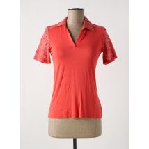 MULTIPLES - Polo orange en viscose - Femme - Taille 46 - Modz