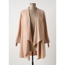 MULTIPLES - Gilet manches longues beige en polyester - Femme - Taille 40 - Modz