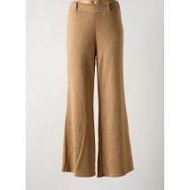 MULTIPLES - Pantalon large beige en polyester - Femme - Taille 42 - Modz