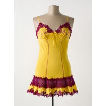 MARJOLAINE - Nuisette/combinette jaune en soie - Femme - Taille 46 - Modz