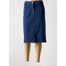 DIANE LAURY - Jupe mi-longue bleu en coton - Femme - Taille 50 - Modz