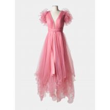 MARFIL - Robe longue rose en polyester - Femme - Taille 38 - Modz