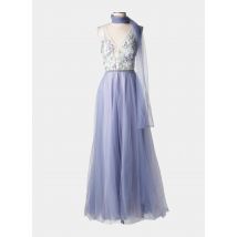 MARFIL - Robe longue violet en polyester - Femme - Taille 38 - Modz