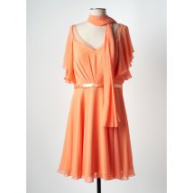 FASHION NEW YORK - Robe mi-longue orange en polyester - Femme - Taille 40 - Modz