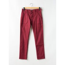 BA&SH - Jeans coupe slim rouge en coton - Femme - Taille 34 - Modz