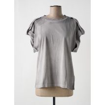 NOTSHY - T-shirt gris en coton - Femme - Taille 36 - Modz