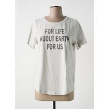 MAJESTIC FILATURES - T-shirt gris en coton - Femme - Taille 36 - Modz