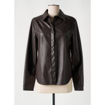BA&SH - Chemisier marron en polyurethane - Femme - Taille 34 - Modz
