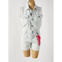 TENELLEVEN - Combishort bleu en coton - Femme - Taille 38 - Modz