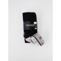 CRONERT - Collants noir en coton - Femme - Taille 40 - Modz