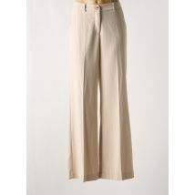 K-DESIGN - Pantalon flare beige en polyester - Femme - Taille 40 - Modz