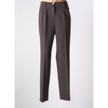 SAINT HILAIRE - Pantalon droit marron en polyester - Femme - Taille 42 - Modz