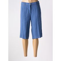 EAST DRIVE - Pantacourt bleu en lin - Femme - Taille 40 - Modz
