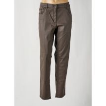ZERRES - Pantalon slim marron en coton - Femme - Taille 48 - Modz