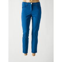 EAST DRIVE - Pantalon 7/8 bleu en coton - Femme - Taille 38 - Modz