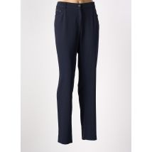 CHRISTINE LAURE - Pantalon droit bleu en polyester - Femme - Taille 48 - Modz
