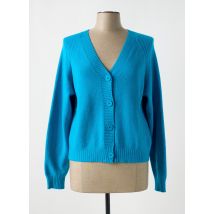 L'ATELIER D'ANNA - Gilet manches longues bleu en viscose - Femme - Taille 42 - Modz