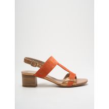 HOMERS - Sandales/Nu pieds orange en cuir - Femme - Taille TU - Modz