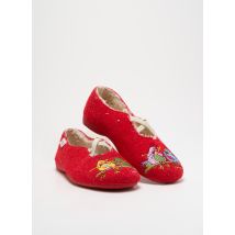 LA MAISON DE L'ESPADRILLE - Chaussons/Pantoufles rouge en textile - Femme - Taille 36 - Modz