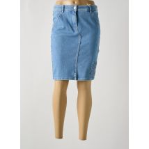 TAIFUN - Jupe mi-longue bleu en coton - Femme - Taille 38 - Modz