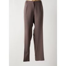 FRANCE RIVOIRE - Pantalon droit marron en polyester - Femme - Taille 54 - Modz