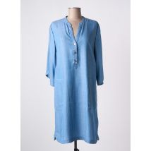 GERRY WEBER - Robe mi-longue bleu en lyocell - Femme - Taille 38 - Modz