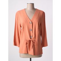 TELMAIL - Veste casual orange en lin - Femme - Taille 38 - Modz