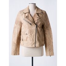 ROSE GARDEN - Veste en cuir beige en cuir d'agneau - Femme - Taille 36 - Modz