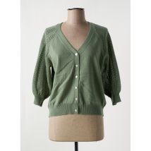 JULIE GUERLANDE - Gilet manches longues vert en polyester - Femme - Taille 42 - Modz