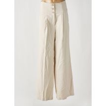 MORGAN - Pantalon large beige en polyester - Femme - Taille 40 - Modz
