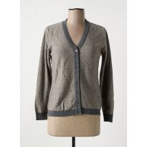 MAURICE ABOT - Gilet manches longues gris en laine vierge - Femme - Taille 38 - Modz