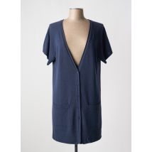 ESCORPION - Gilet manches courtes bleu en laine - Femme - Taille 44 - Modz