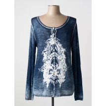 LAUREN VIDAL - Gilet manches longues bleu en viscose - Femme - Taille 42 - Modz