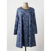 DIVAS - Robe mi-longue bleu en polyester - Femme - Taille 50 - Modz