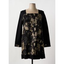 LAUREN VIDAL - Robe mi-longue noir en viscose - Femme - Taille 48 - Modz