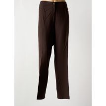 JEAN GABRIEL - Pantalon droit marron en polyester - Femme - Taille 54 - Modz